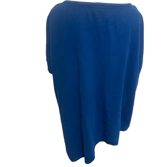 SOLD Oh my Gauze! Daytona Asymmetrical Tunic Top Womens XL Royal Blue Cotton - Picture 2 of 7
